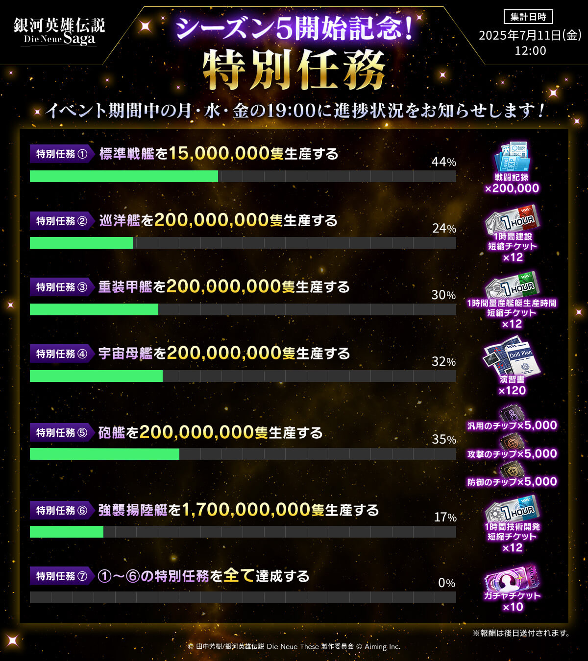 シーズン5開始記念! 特別任務