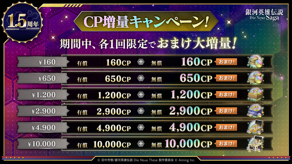 CP増量キャンペーン